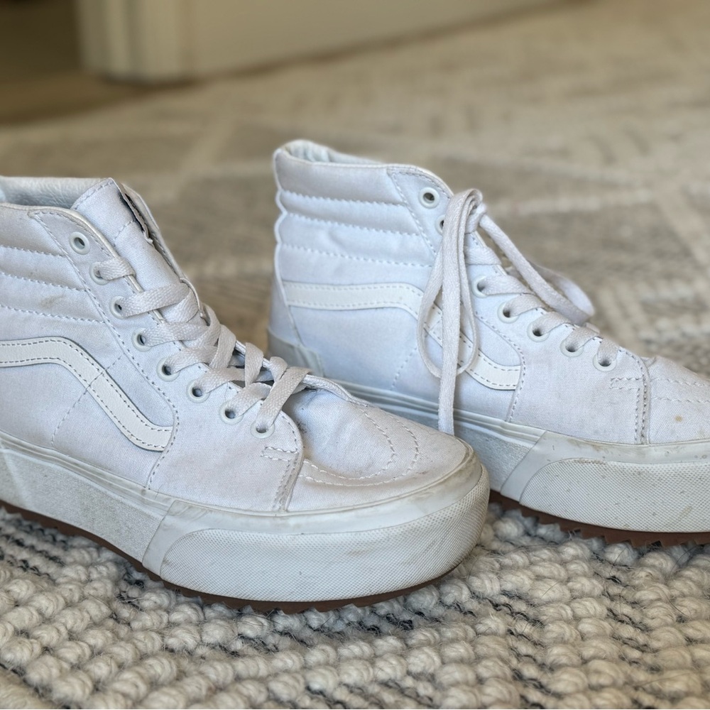 Vans White Platform High-Tops